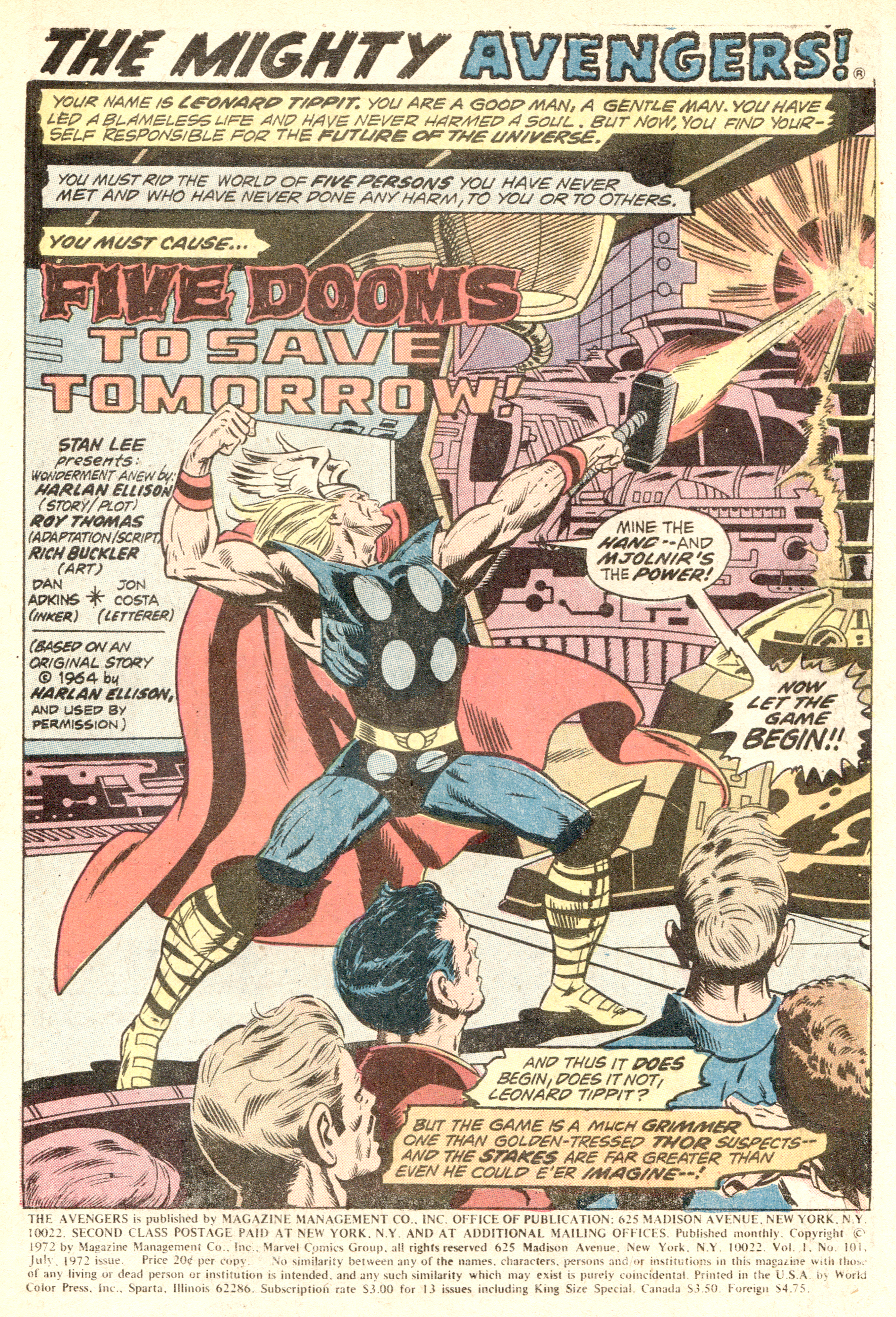 Avengers #101 splash Page