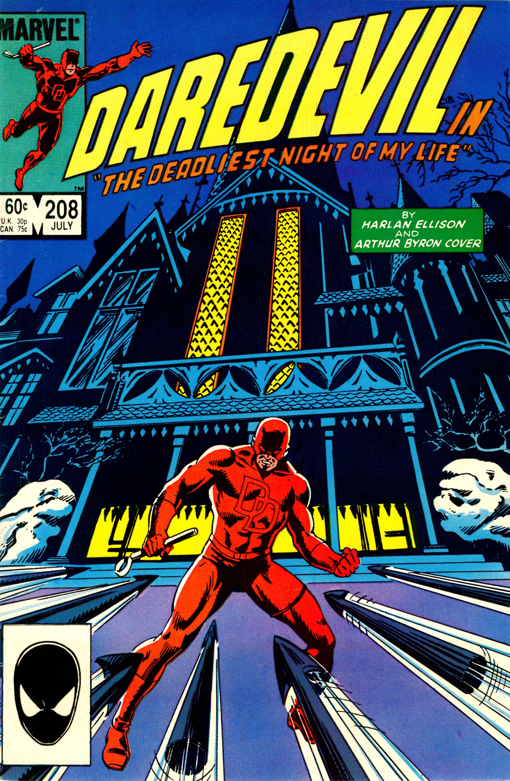 Daredevil #208, cover, art by David Mazzuchelli