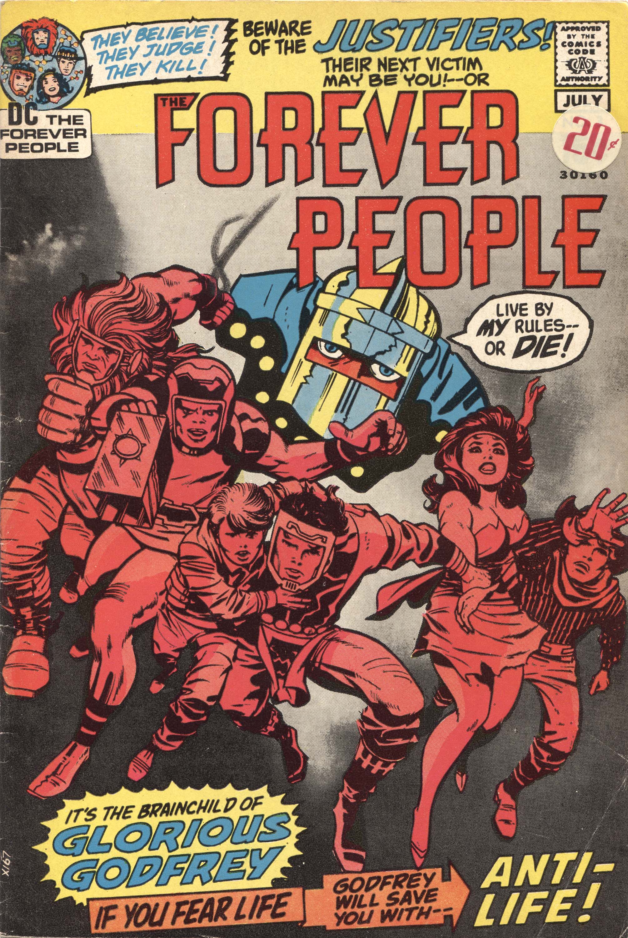 The Forever People #3, cover, art by Jack Kirby