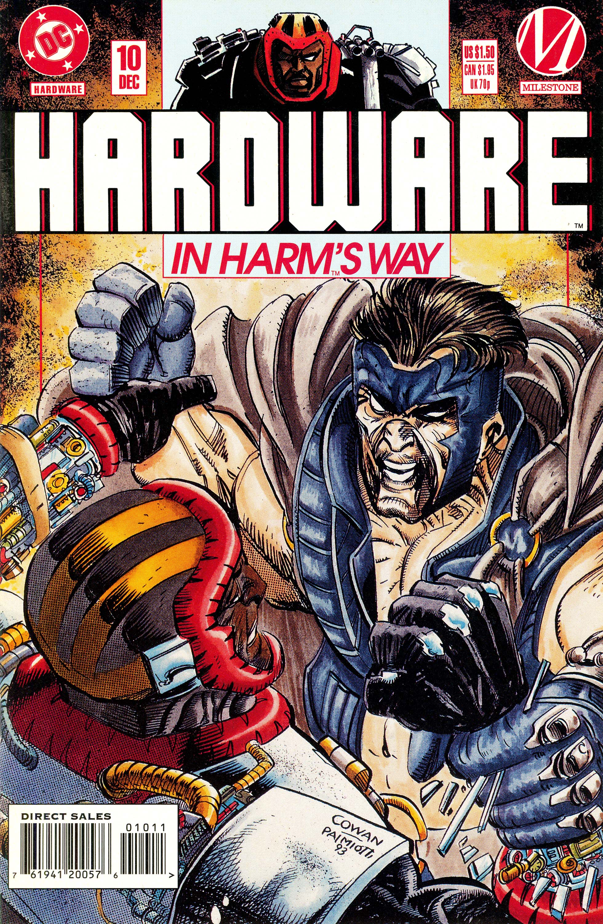 Hardware #10, cover, art by Denys Cowan and Jimmy Palmiotti