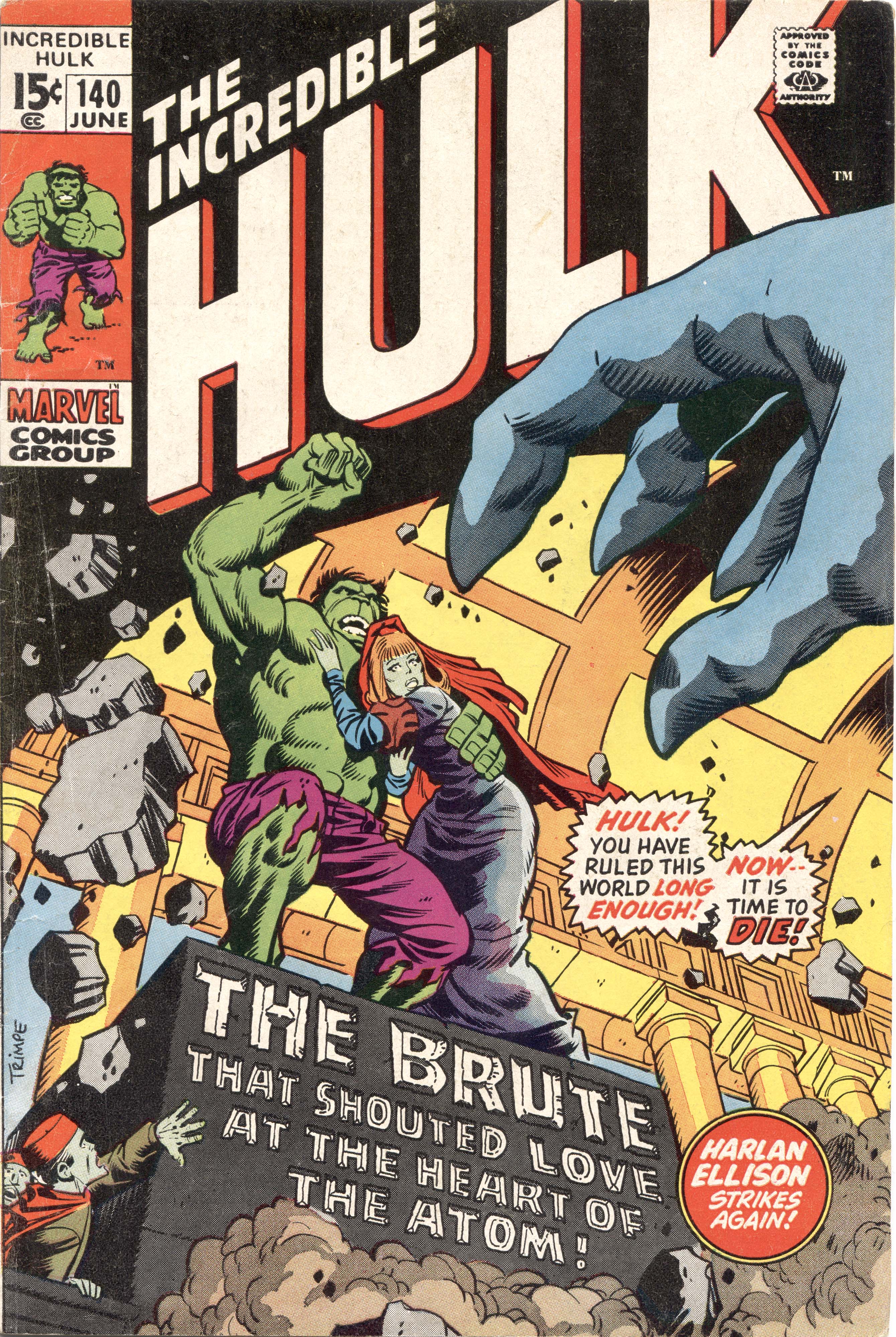 Incredible Hulk 140, cover, art by Herb Trimpe