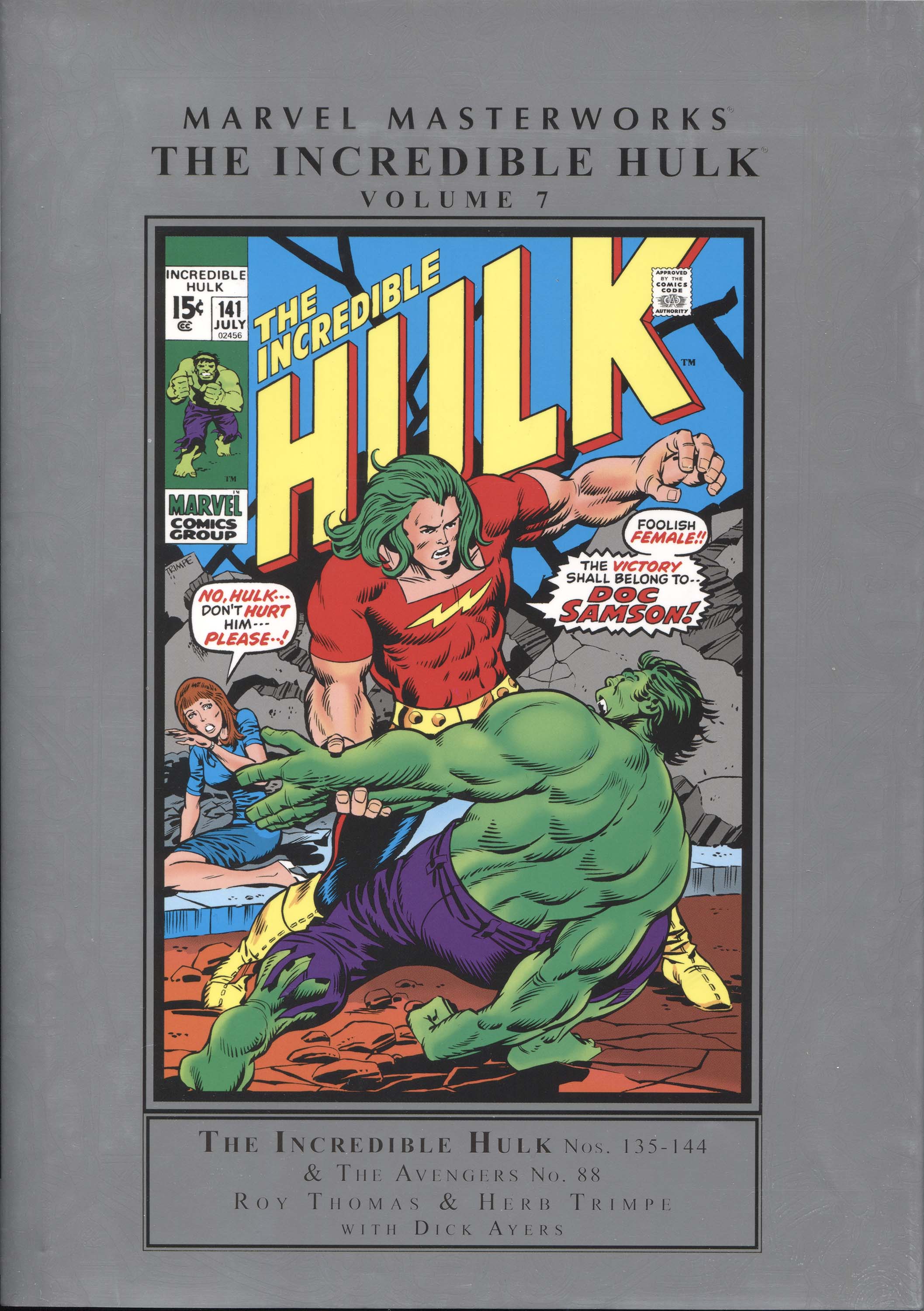 Marvel Masterworks The Incredible Hulk Vol 7, cover, art by Herb Trimpe