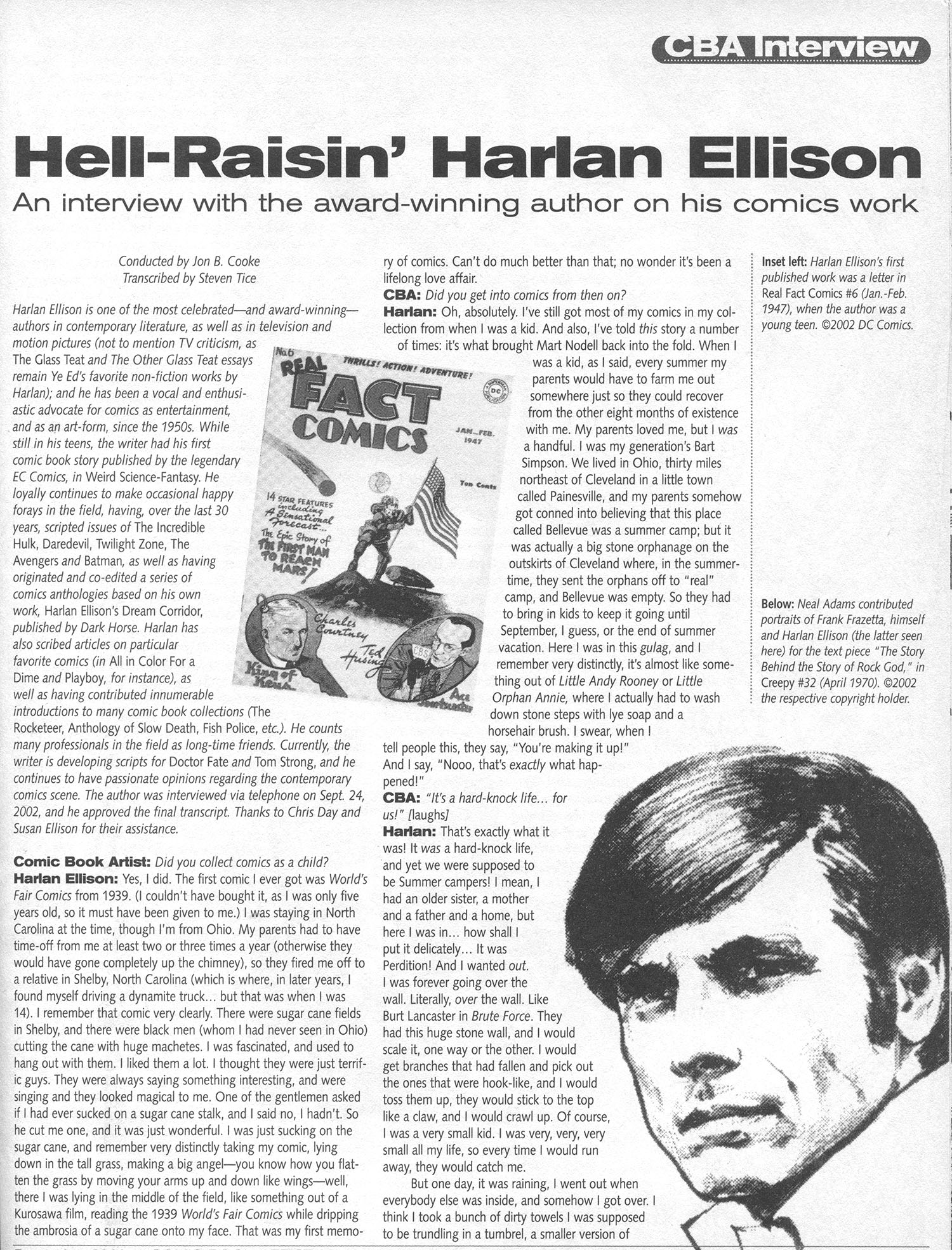 Comic Book Artist #23, Hell-Raisin' Harlan Ellison, p1