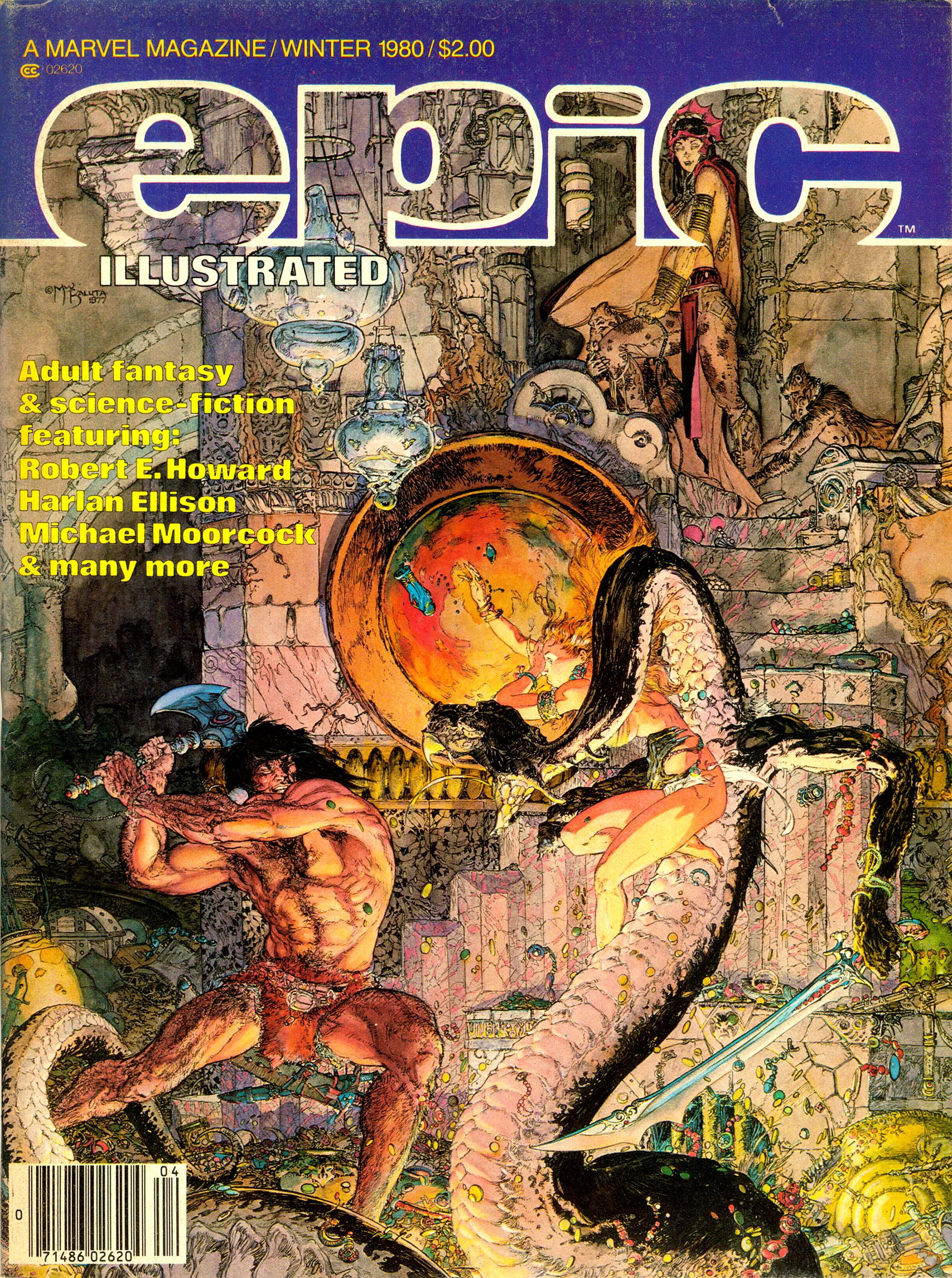 Epic Illustrated #4, cover, art by Michael Whelan