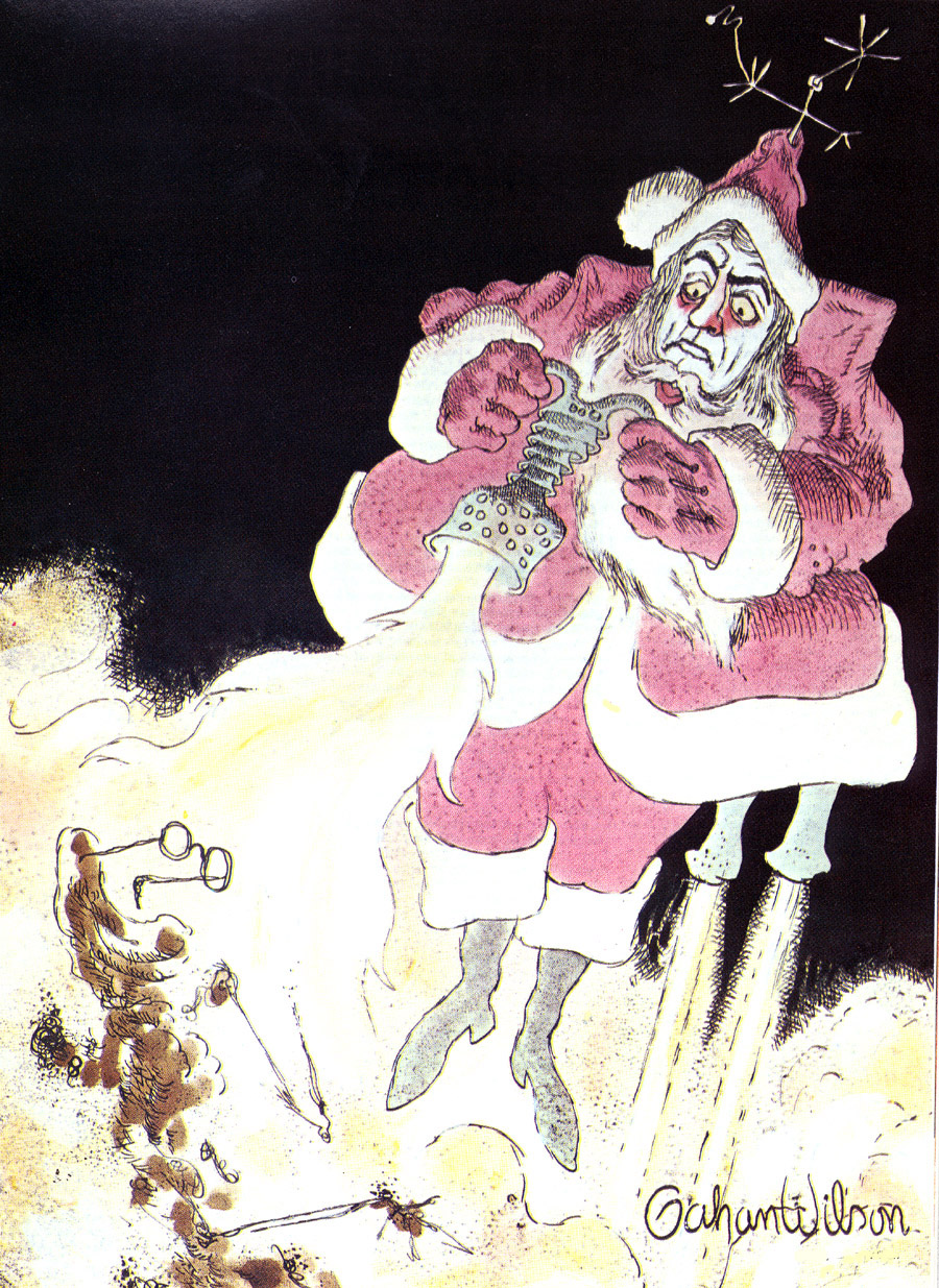 Santa Claus vs S.P.I.D.E.R., art by Gahan Wilson