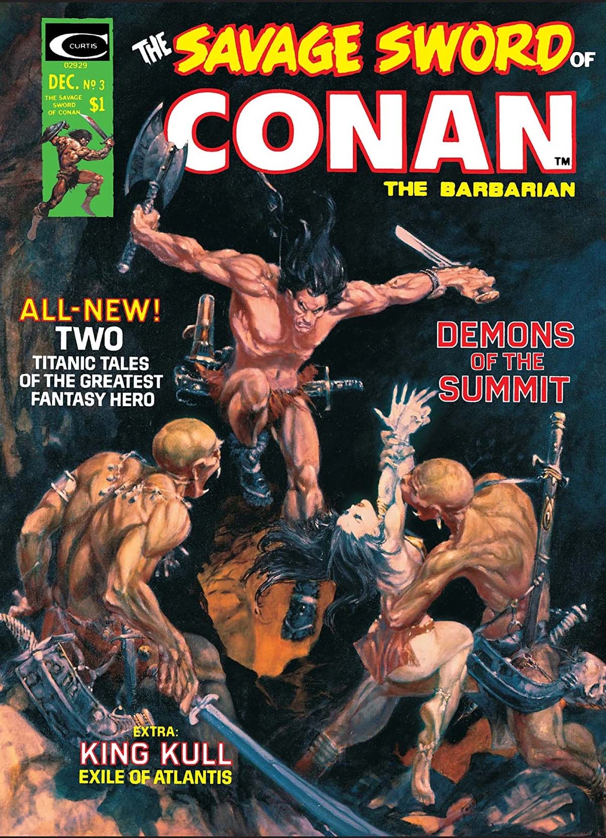 The Savage Sword of Conan #3, cover, art by Michael J. Kaluta