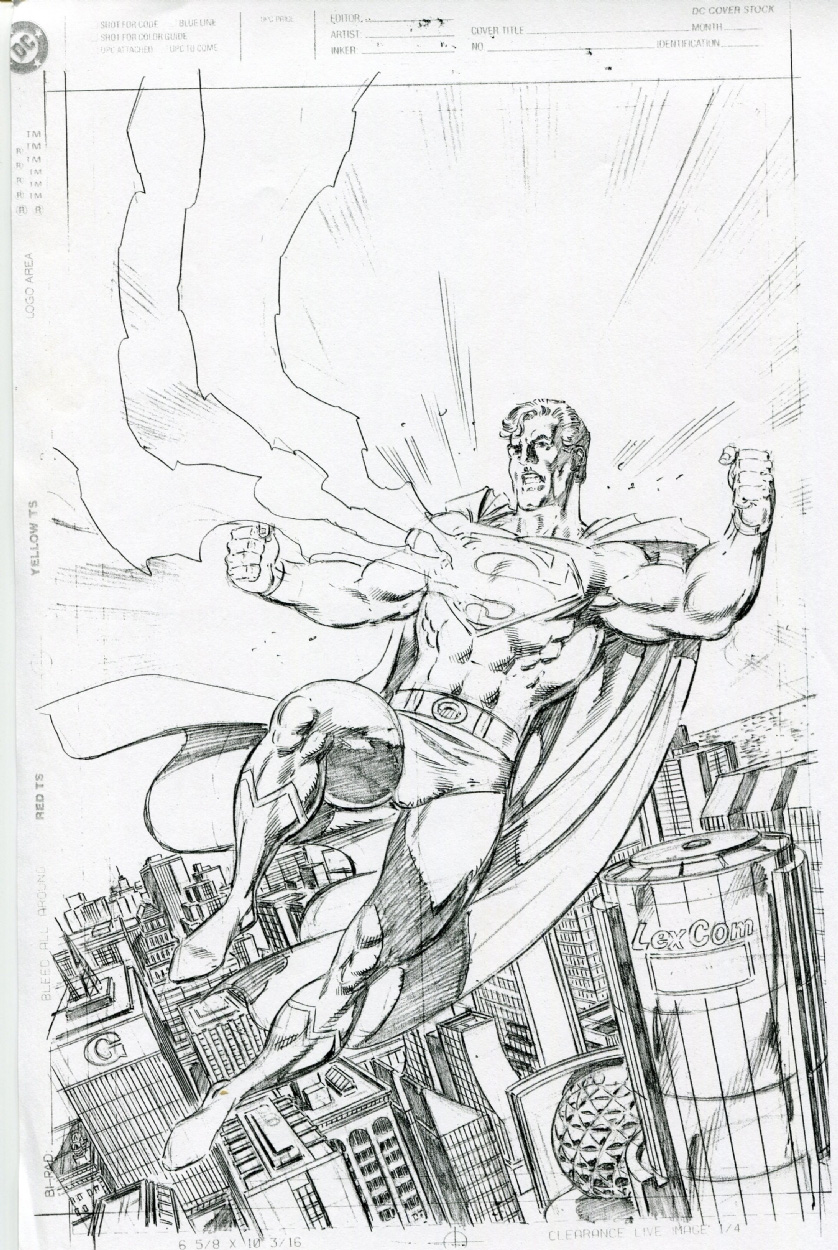 Superman: The Man of Tomorrow #12, cover, original art by Paul Ryan