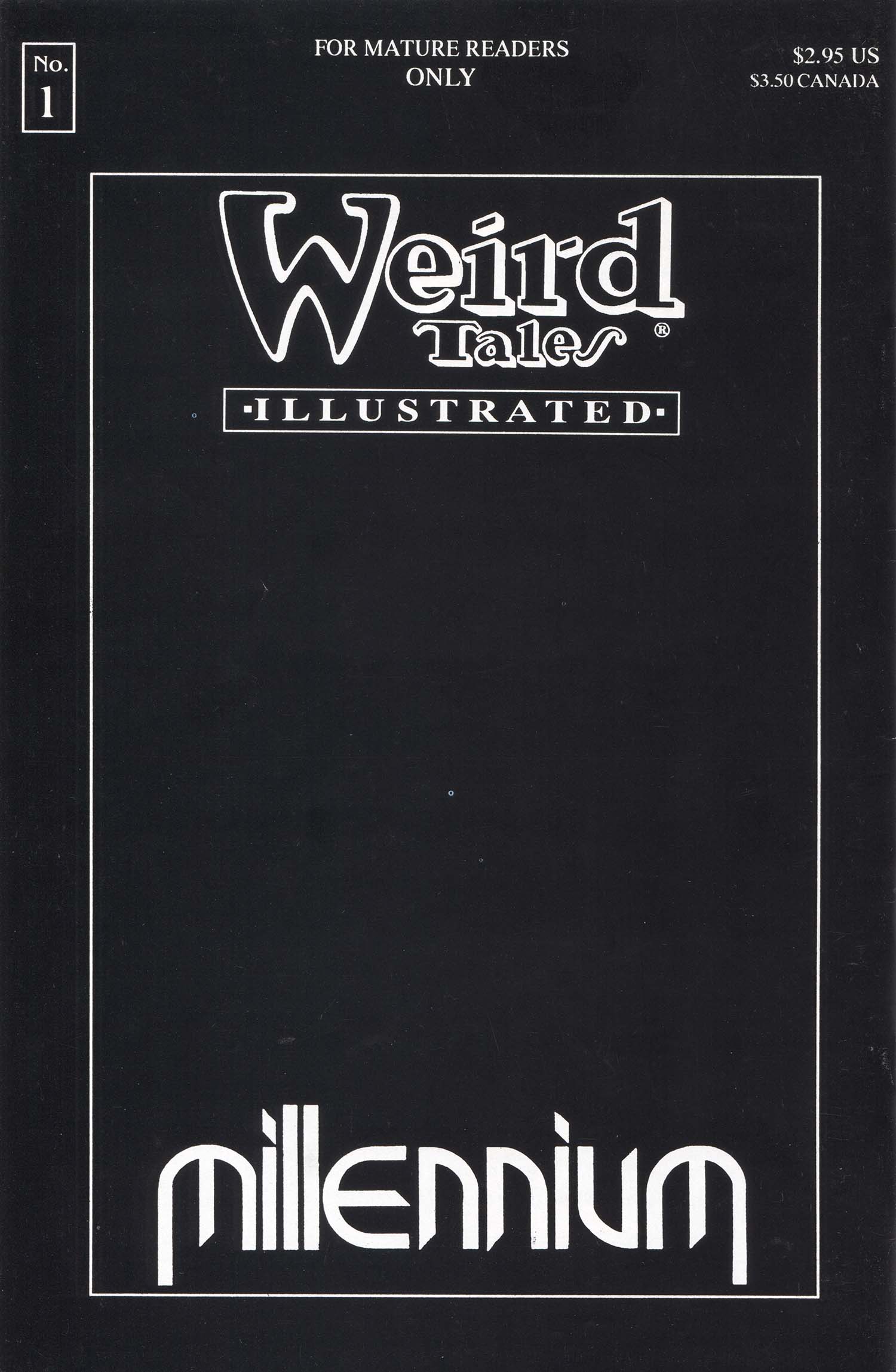 Weird Tales Illustrated #1, regular edition, back cover