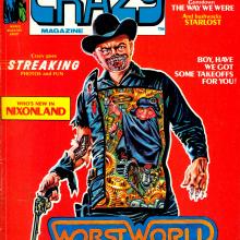 Crazy #5, cover, art by Kelly Freas