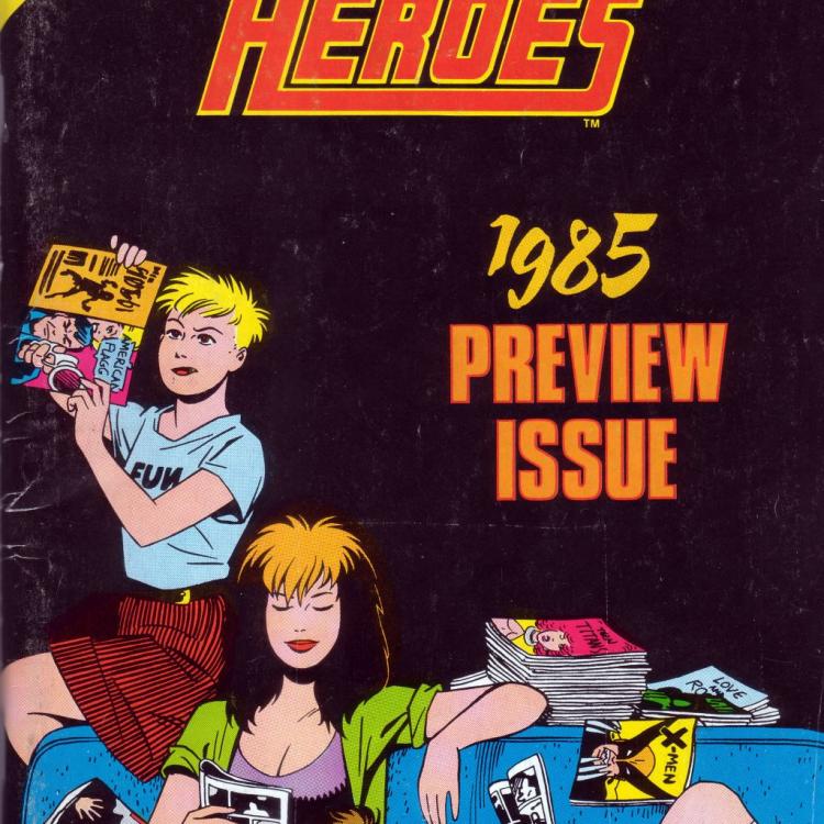 Amazing Heroes #62, cover, art by Jaime Hernandez