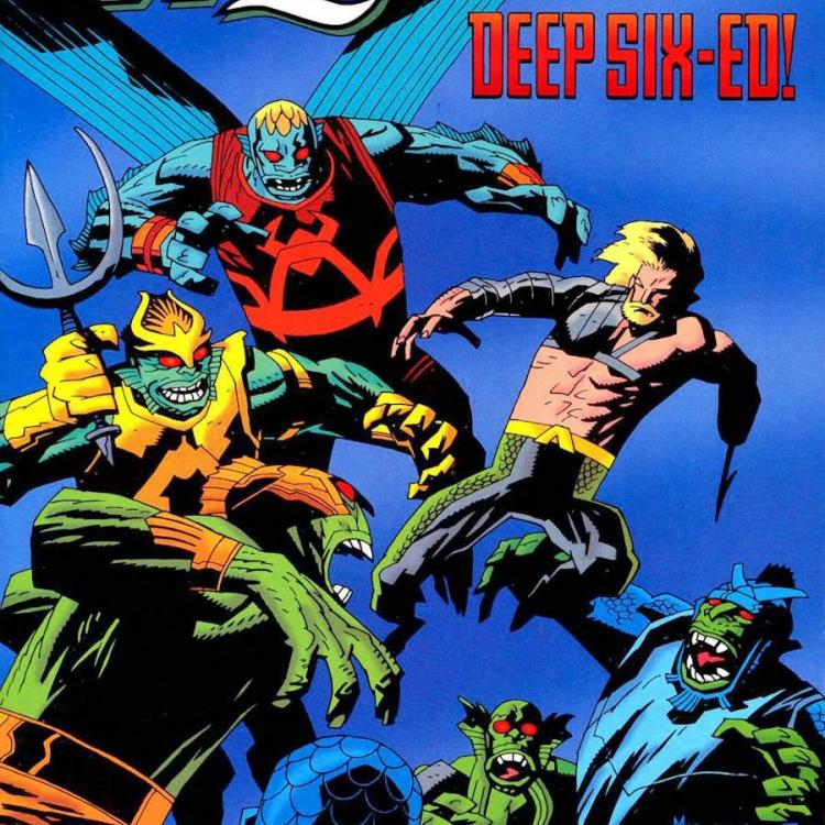 Aquaman #6, cover, art by Mike Mignola