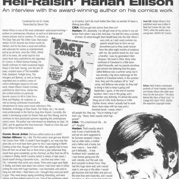 Comic Book Artist #23, Hell-Raisin' Harlan Ellison, p1