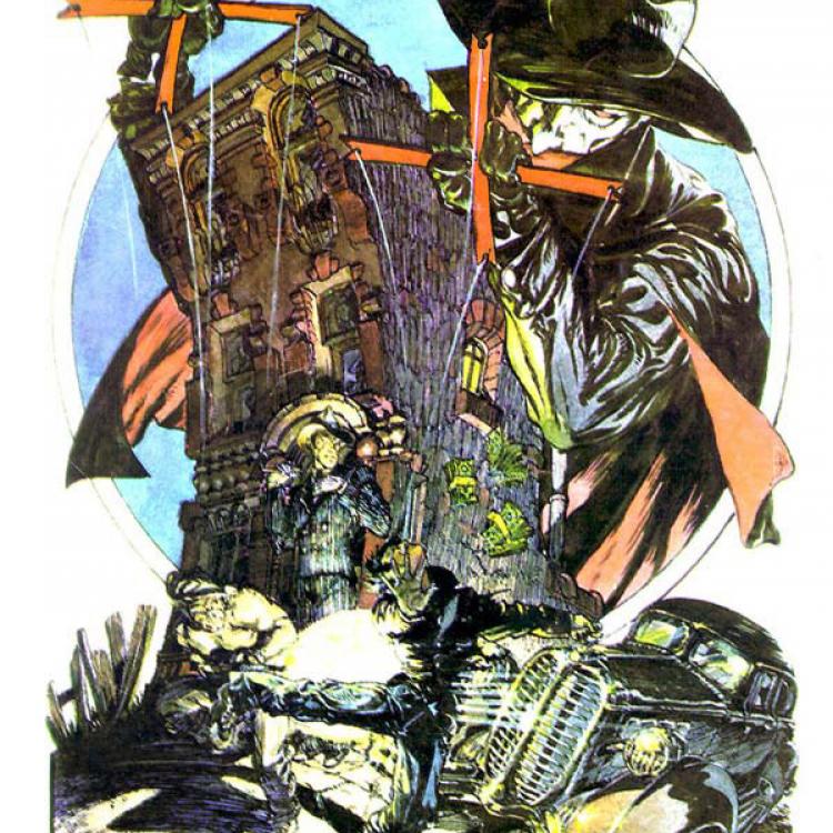 The Shadow, "Dragon Shadows," unpublished art by Michael J. Kaluta